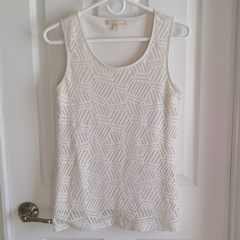 Geometric patterned Cream Tank